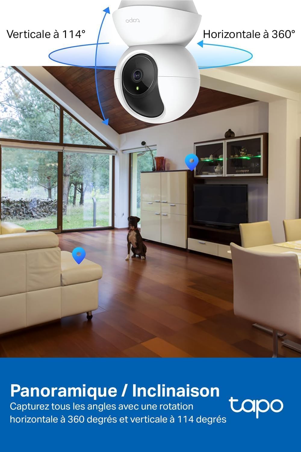 TP-Link Tapo C210 – Caméra intérieure Wi-Fi 2K 360°