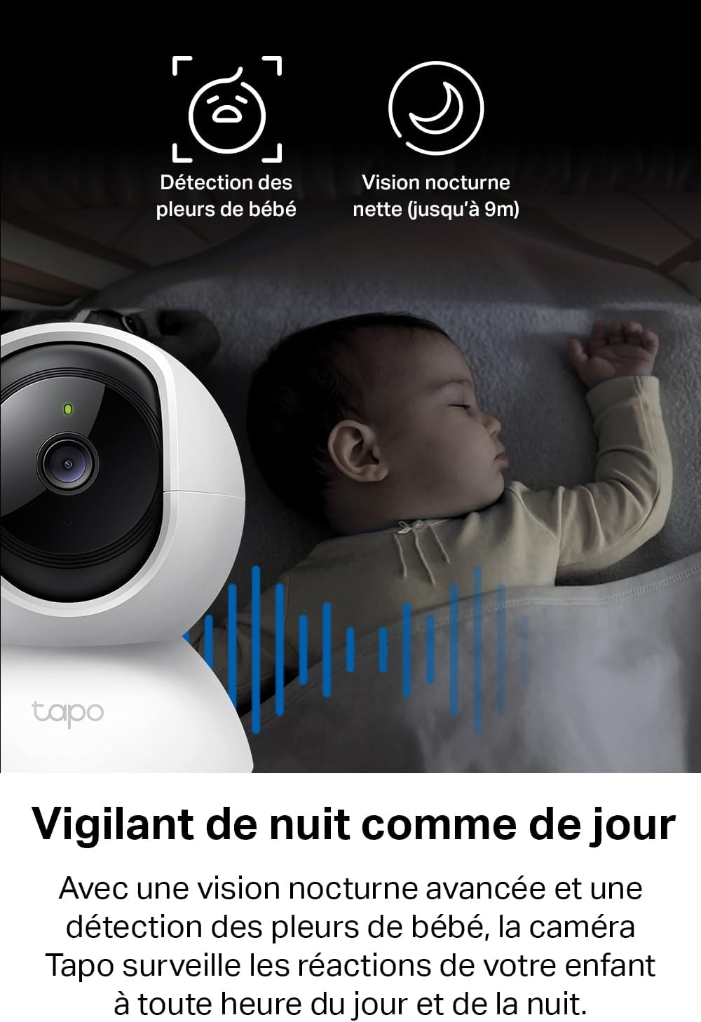 TP-Link Tapo C210 – Caméra intérieure Wi-Fi 2K 360°