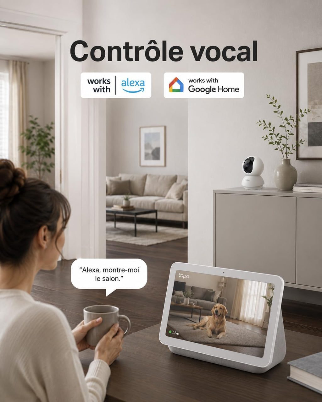 TP-Link Tapo C210 – Caméra intérieure Wi-Fi 2K 360°