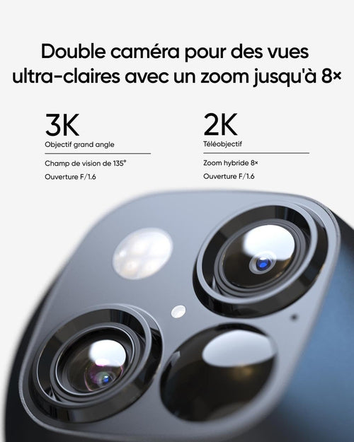 Eufy Solocams340 3K Caméra Surveillance Wifi Extérieur Sans Fil
