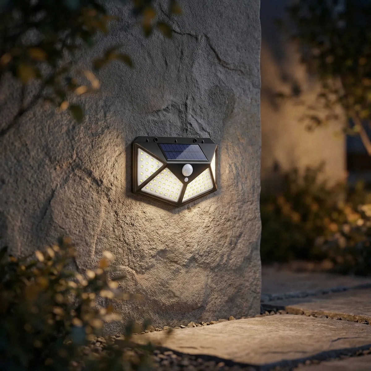 Solarux – Lampe solaire murale de sécurité extérieure