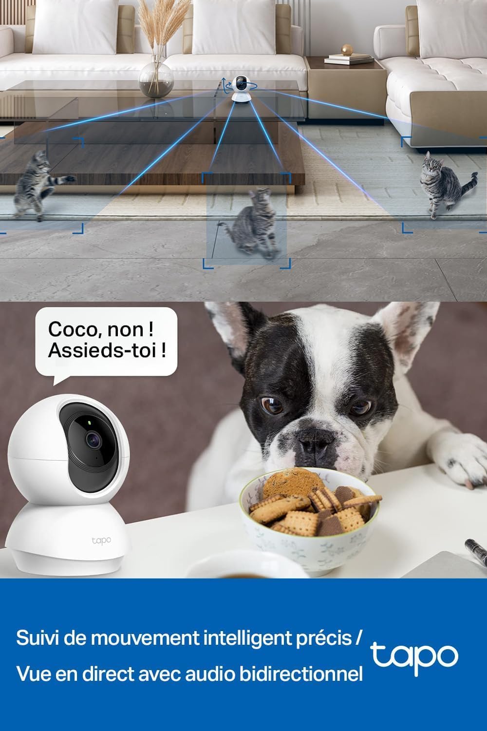 TP-Link Tapo C210 – Caméra intérieure Wi-Fi 2K 360°