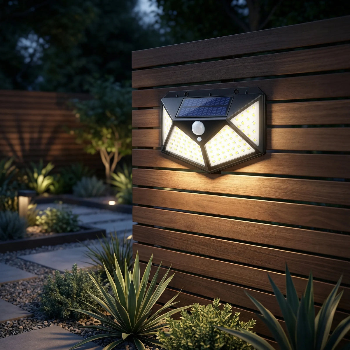 Solarux – Lampe solaire murale de sécurité extérieure